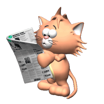 MARTEDI' 20 NOVEMBRE - Pagina 3 Gif-gatto-che-legge-il-giornale